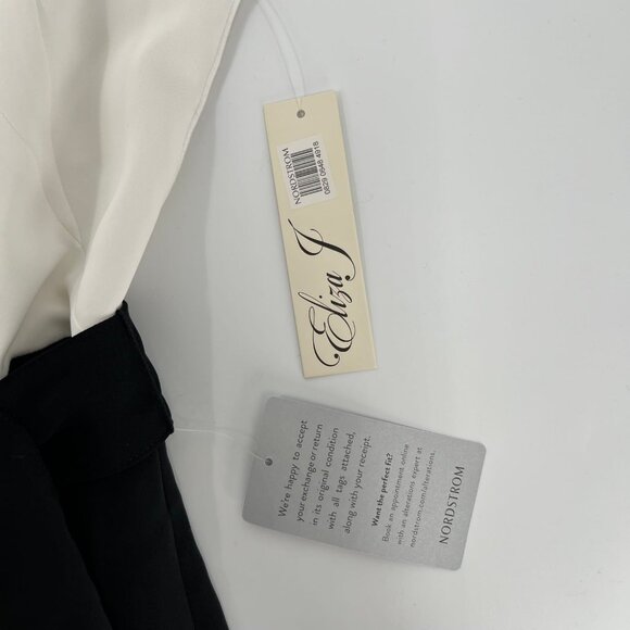 Eliza J White and Black Belted Jumpsuit | Size 14 - Picture 8 of 9